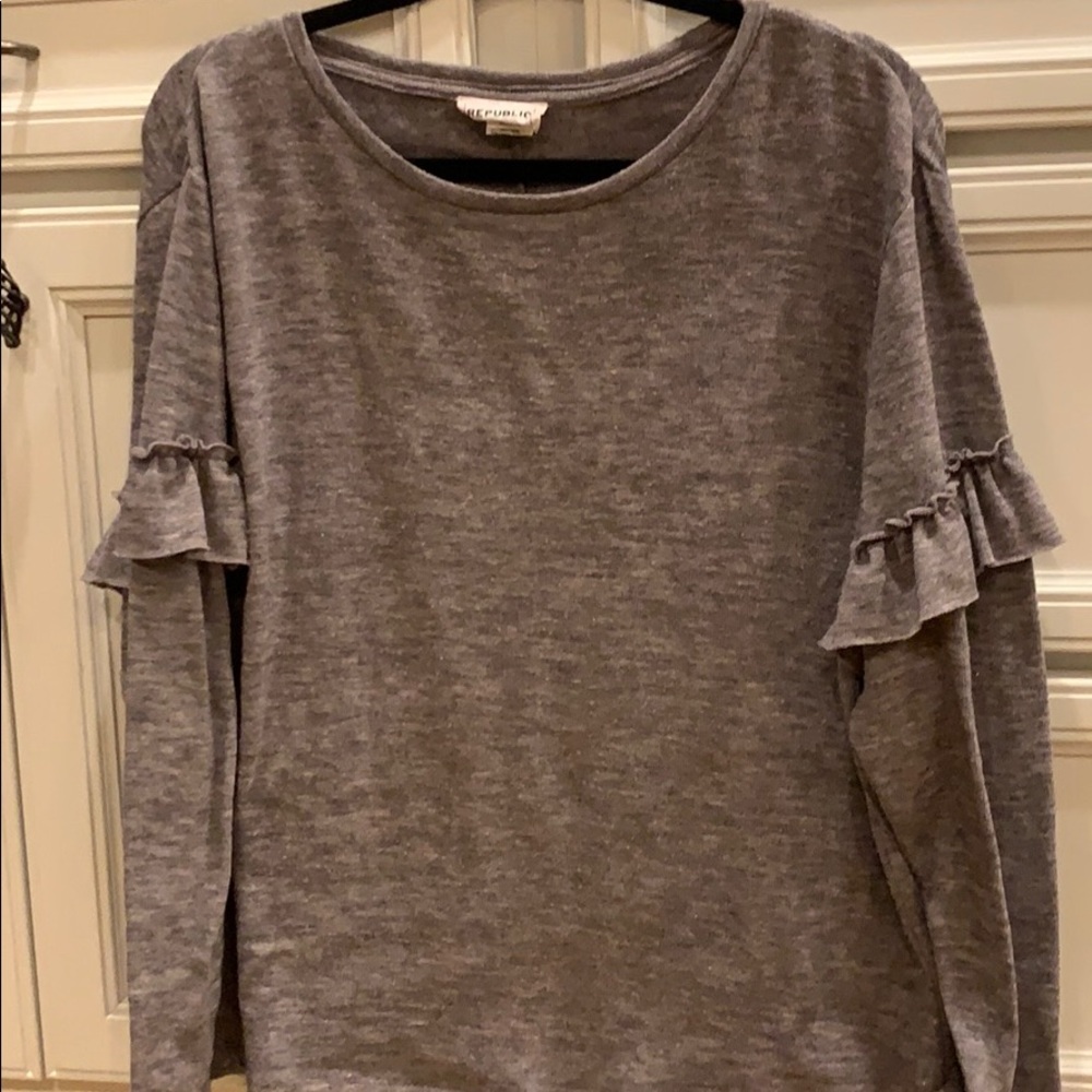 For the Republic gray/purple Sweater